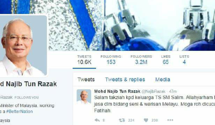 DS Najib Razak Rakam Ucapan Takziah Untuk Keluarga SM 